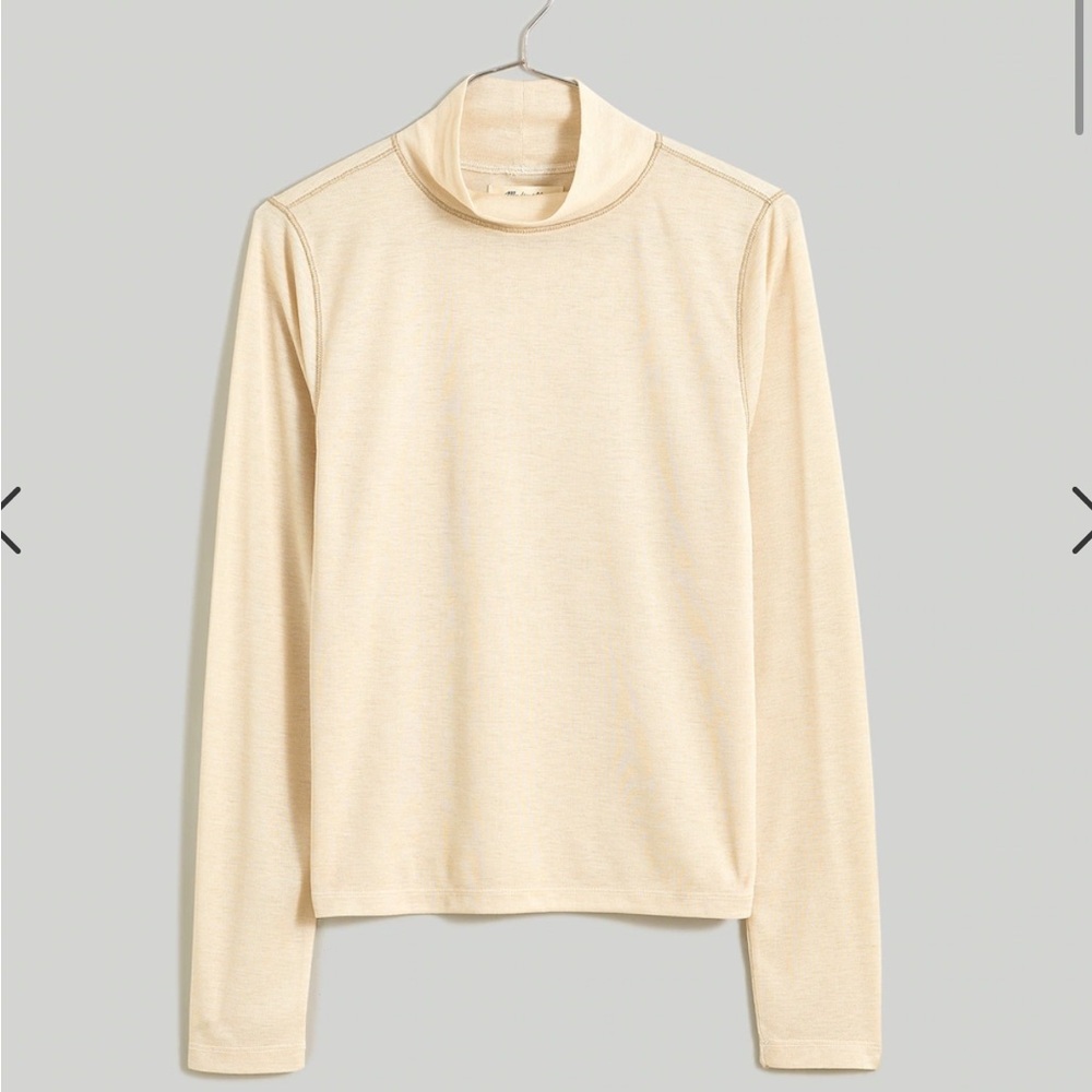 Madewell Semi Sheer Mockneck Tee Small